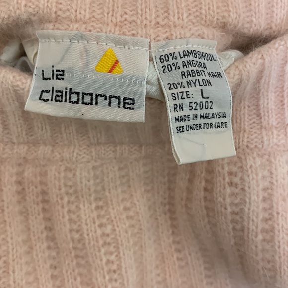 Liz Claiborne | Pink 60% Lambswool 20% Angora Rabbit Hair Feminine MIDI Skirt - Picture 5 of 6